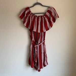 Off-the-Shoulder Red H&M Romper